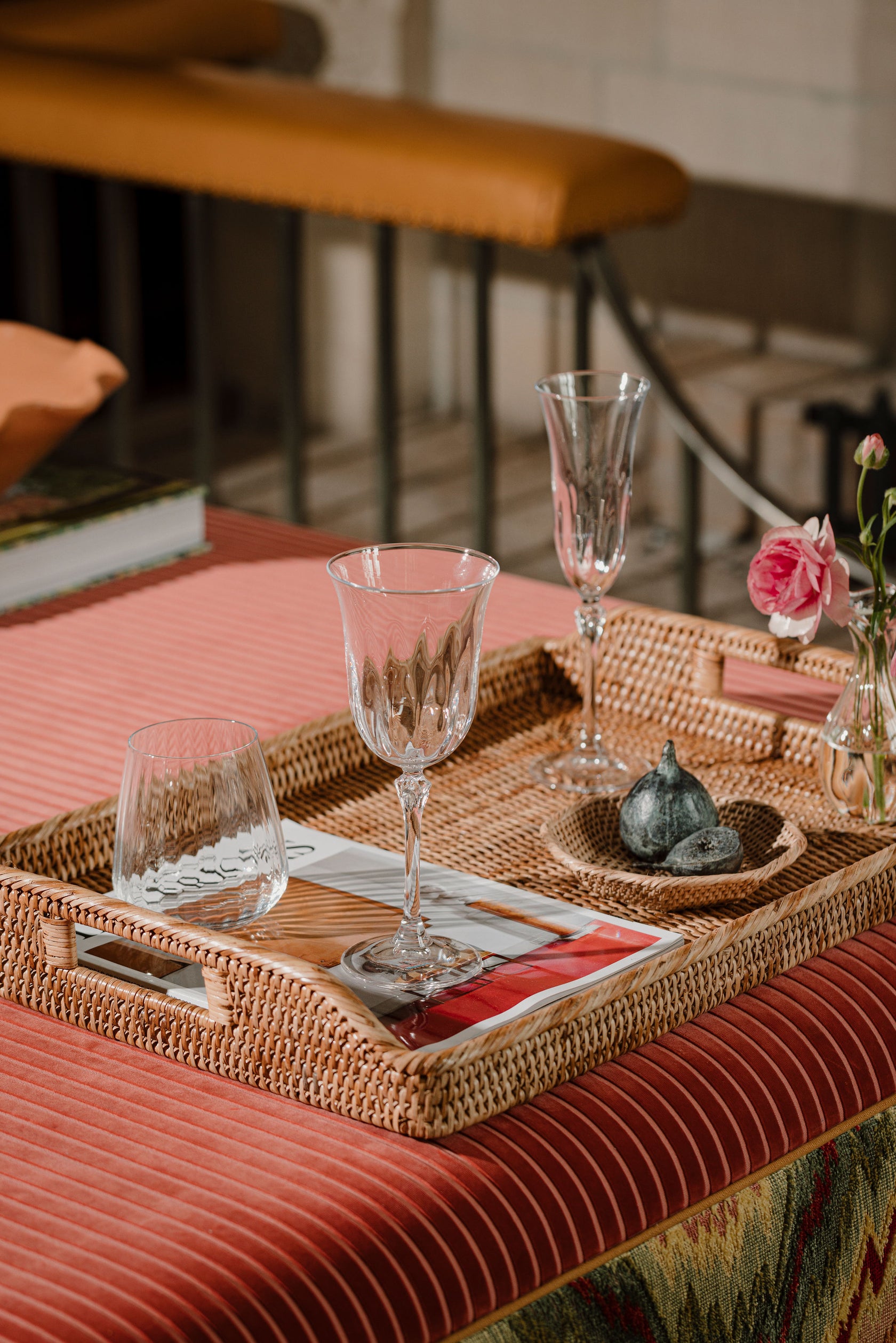 Daphne Optic Crystal Tumbler Glass, Rebecca Udall with the Pomarius Figs