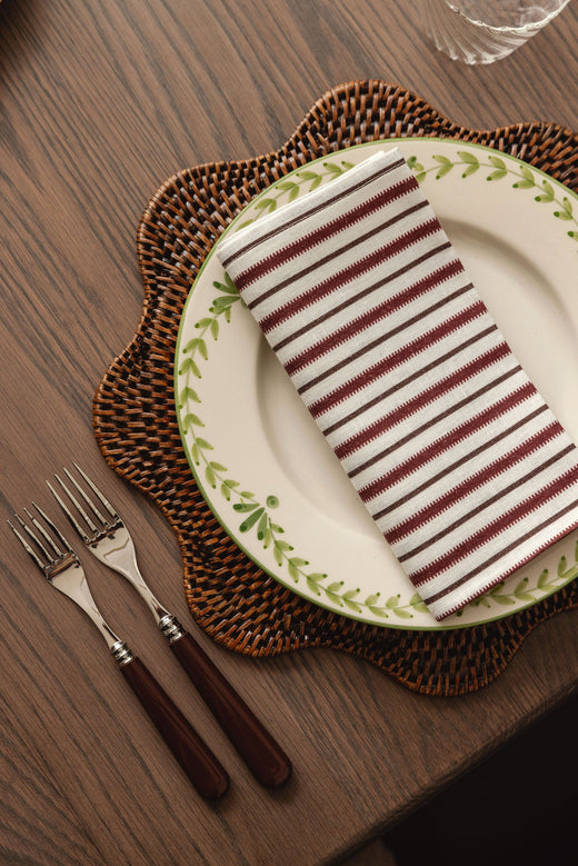 Rebecca Udall Classic Cutlery Set, Chocolate with Elouise Crockery