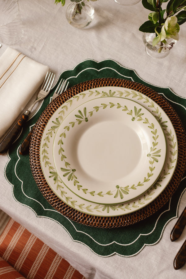 Elouise Dinner Plate, Green