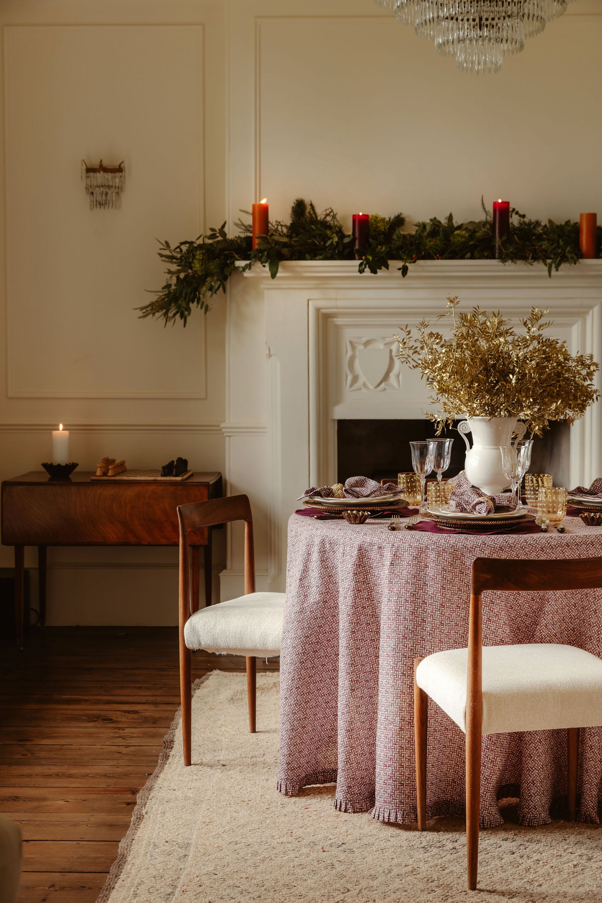 Medium Pillar Candles, Burgundy