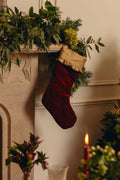 Quilted Velvet & Silk Christmas Stocking