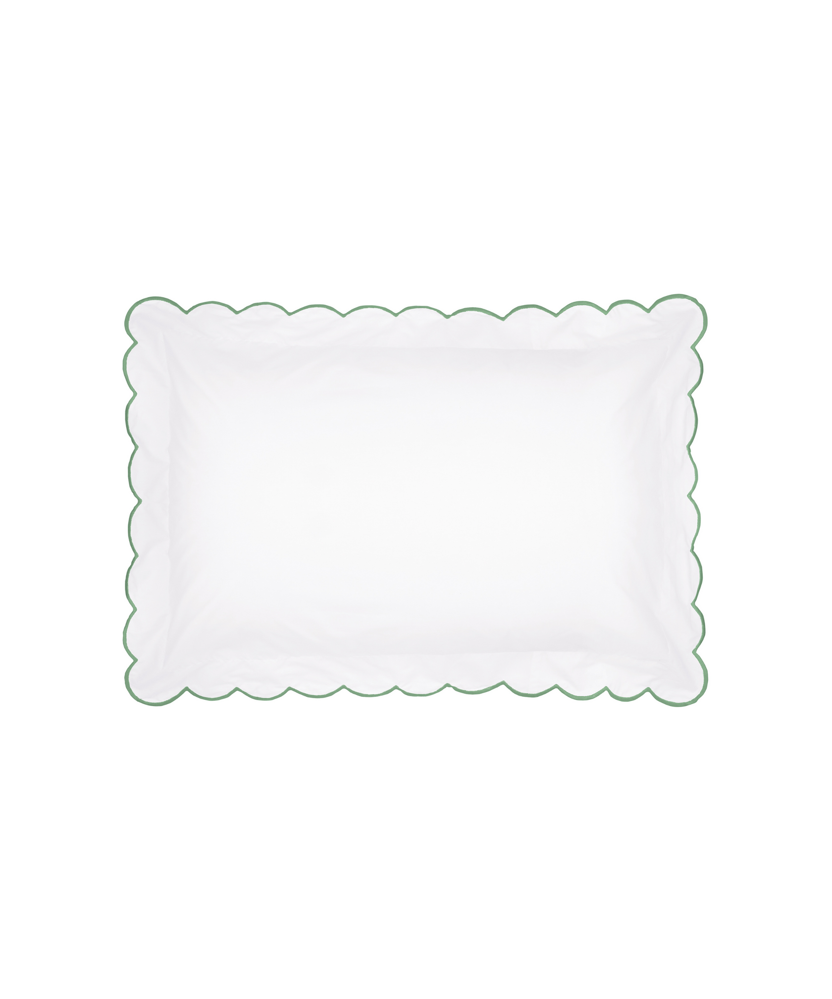 Pair of Annabelle Scalloped Pillowcases, Asparagus