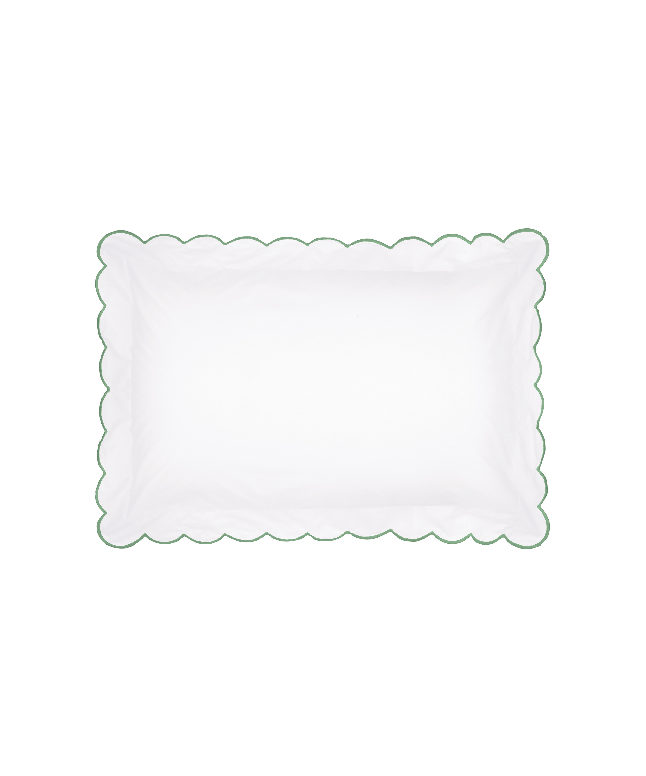 Pair of Annabelle Scalloped Pillowcases, Asparagus