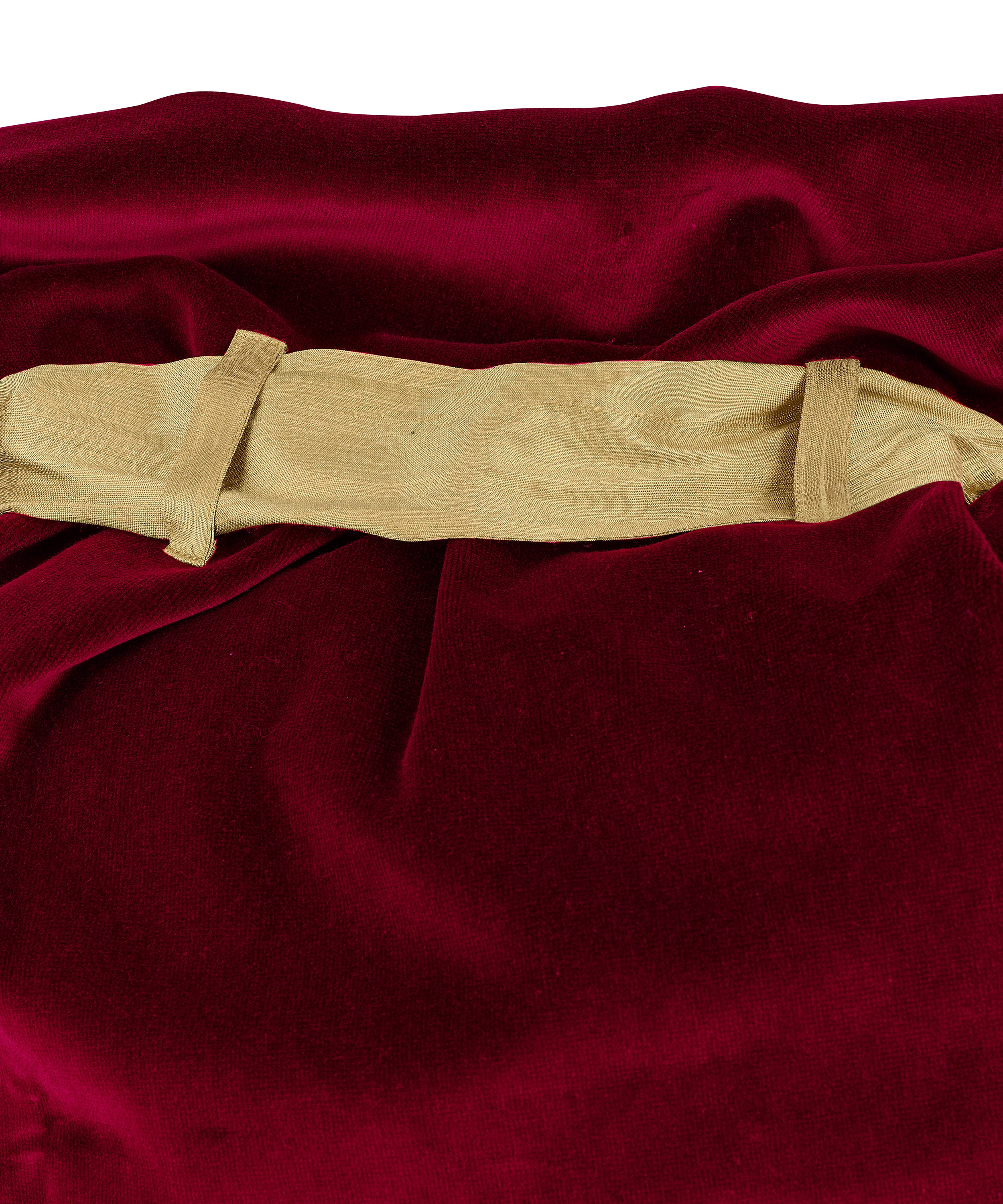 Velvet & Silk Christmas Sack, Burgundy, Cut Out, Detail