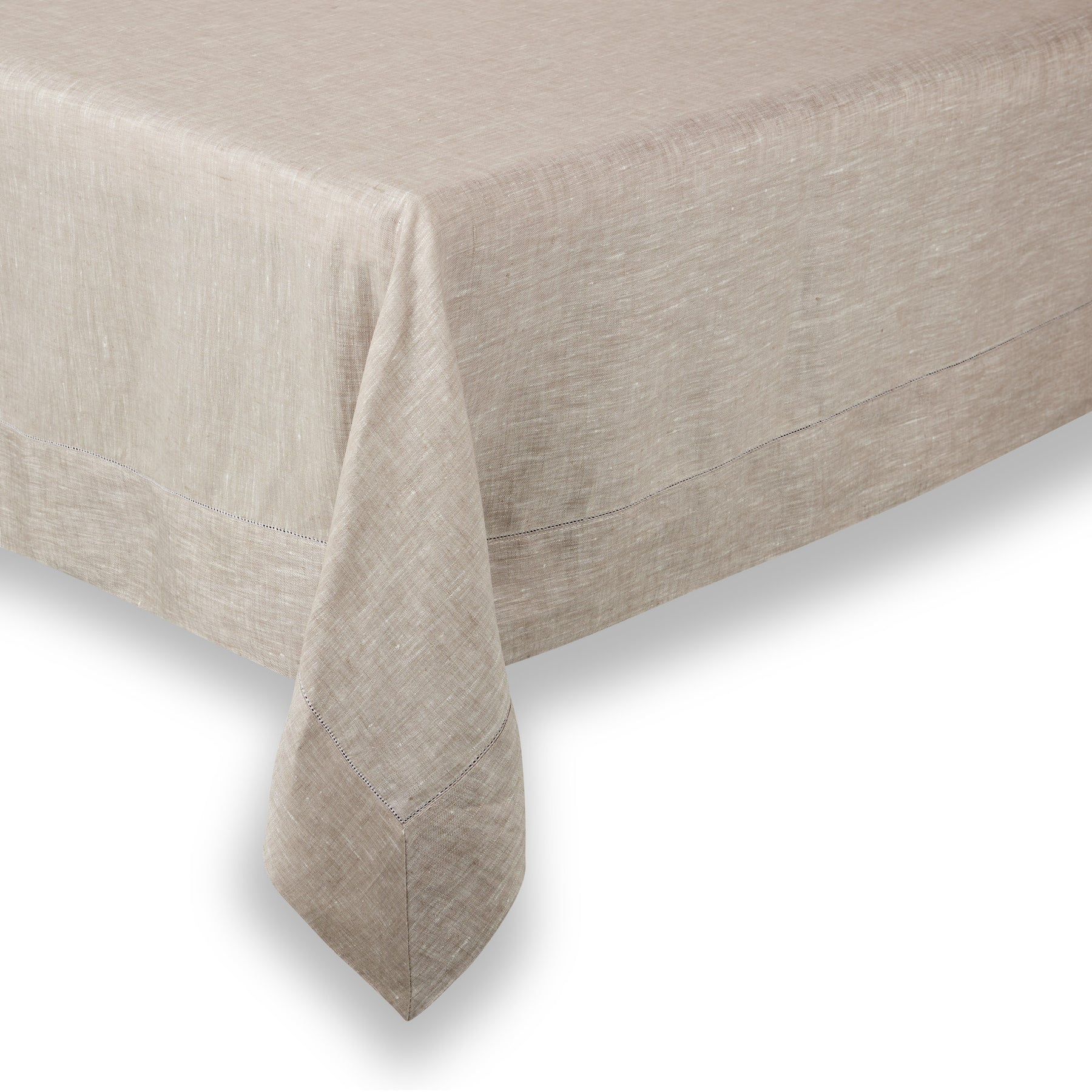 Classic Hemstitch Table Linens, Natural