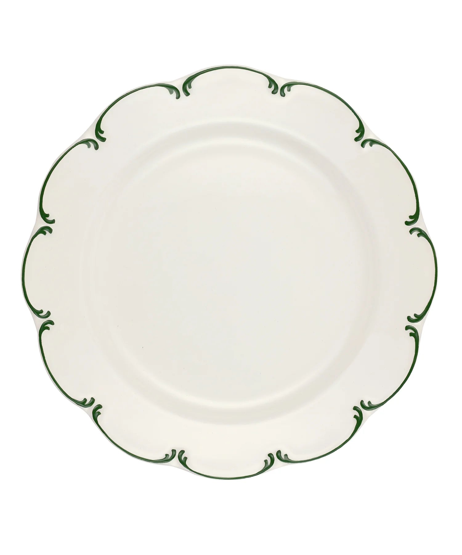 Olivia Scalloped Crockery, Green Filet