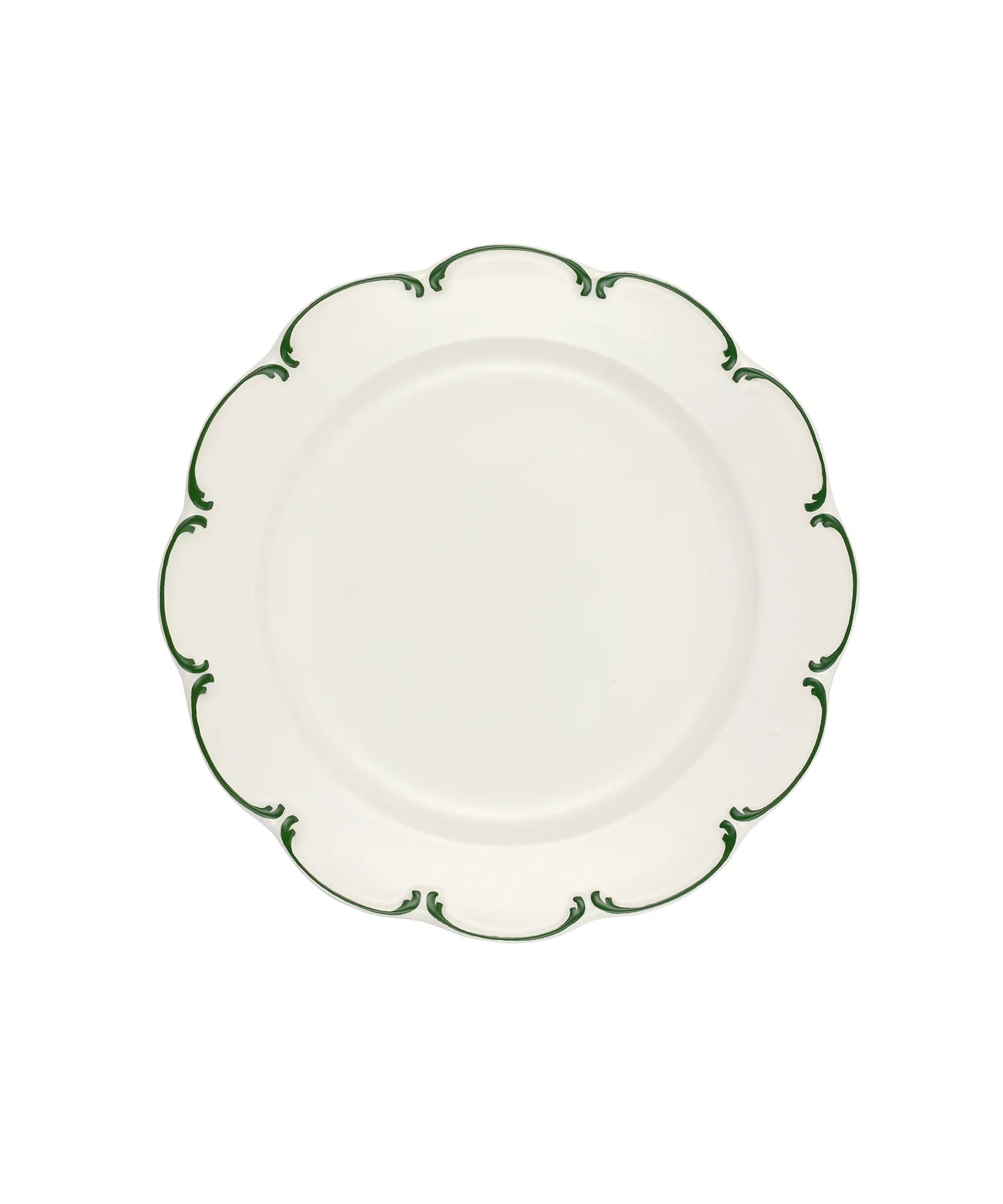 Olivia Scalloped Crockery, Green Filet