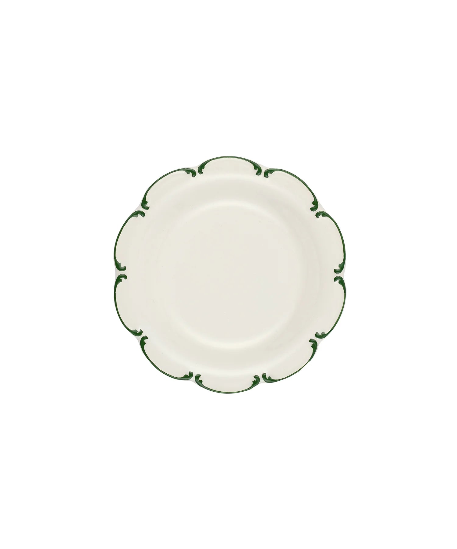 Olivia Scalloped Crockery, Green Filet