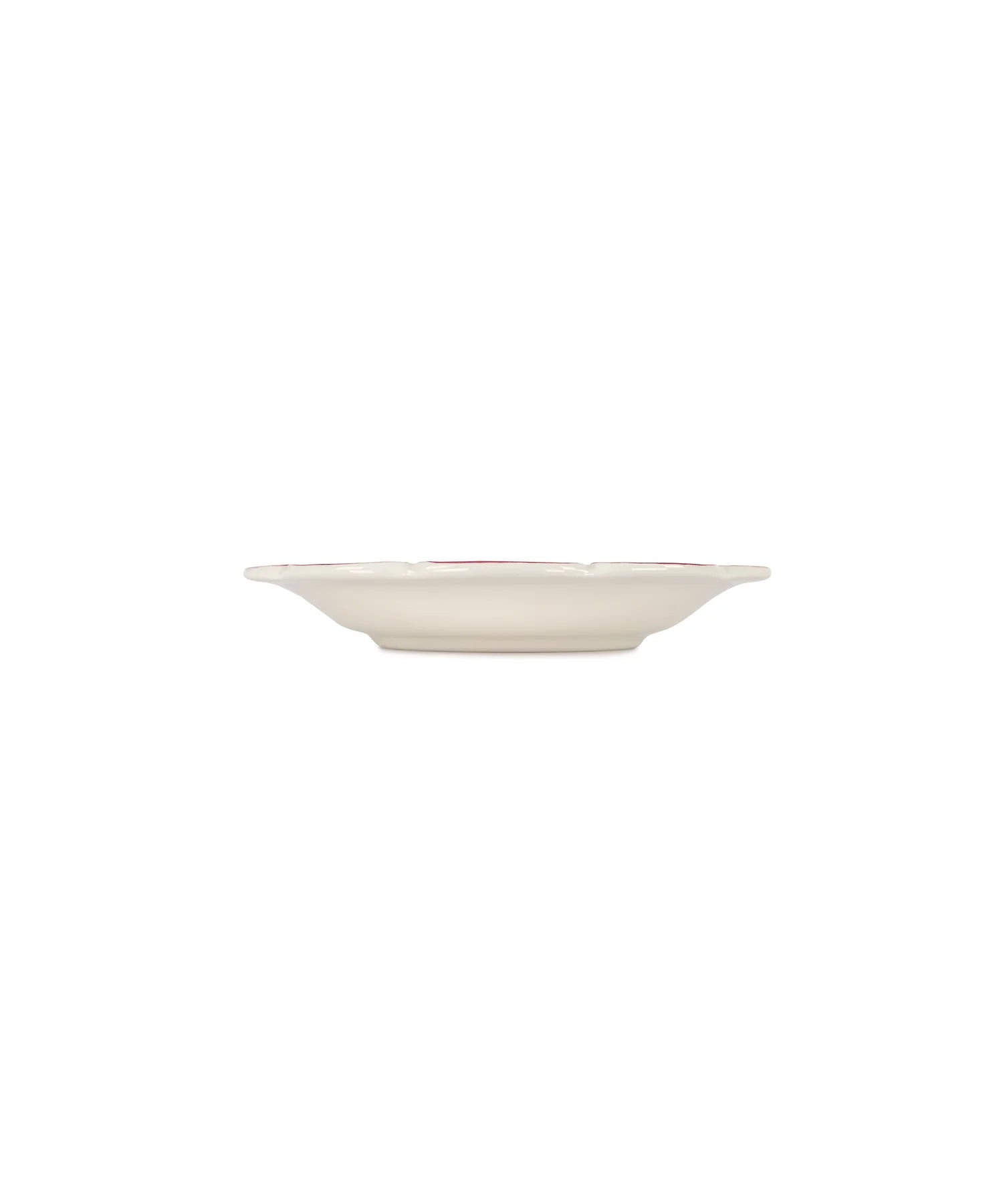 Olivia Scalloped Crockery, Raspberry Filet