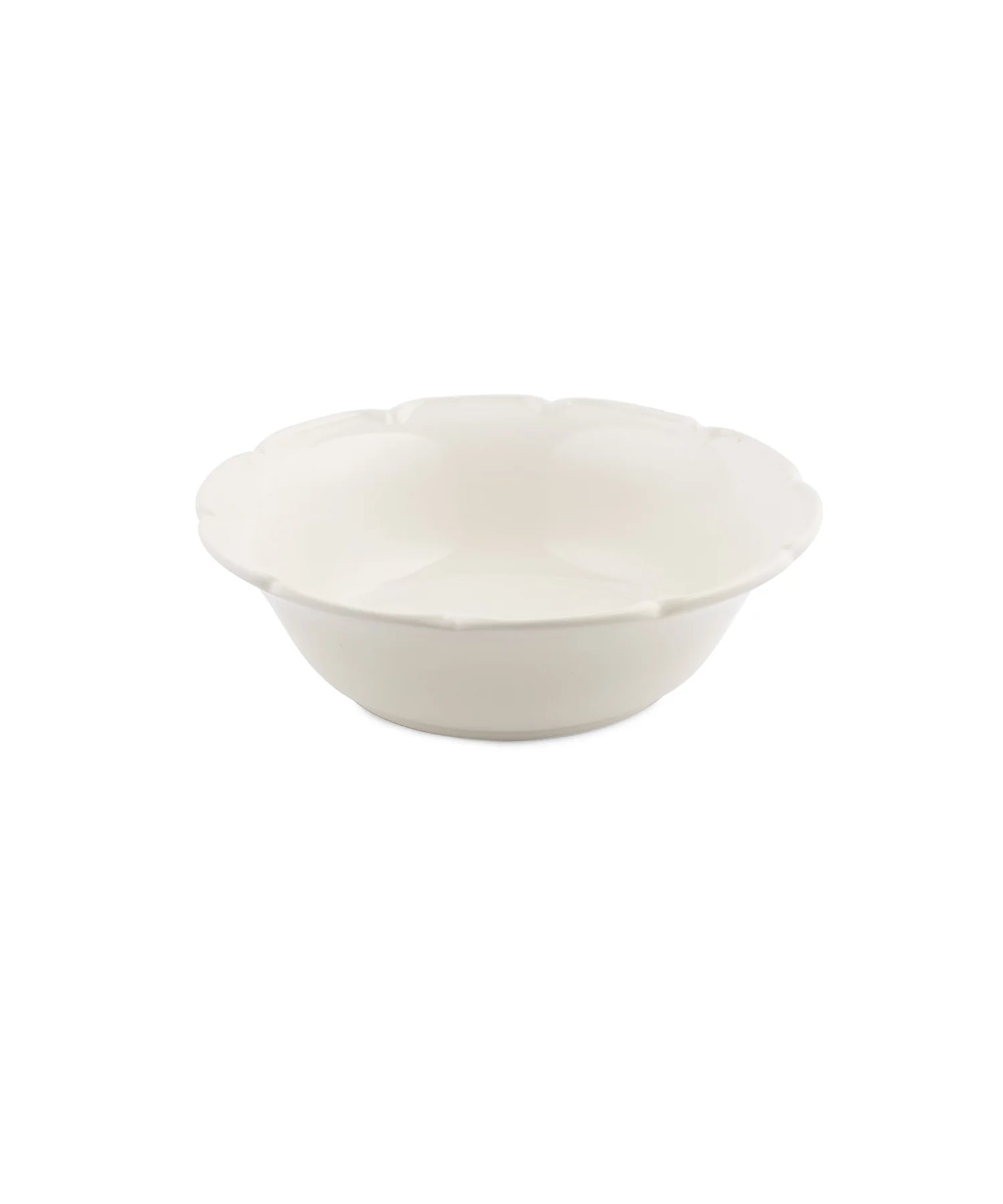 Olivia Scalloped Cereal Bowl, White