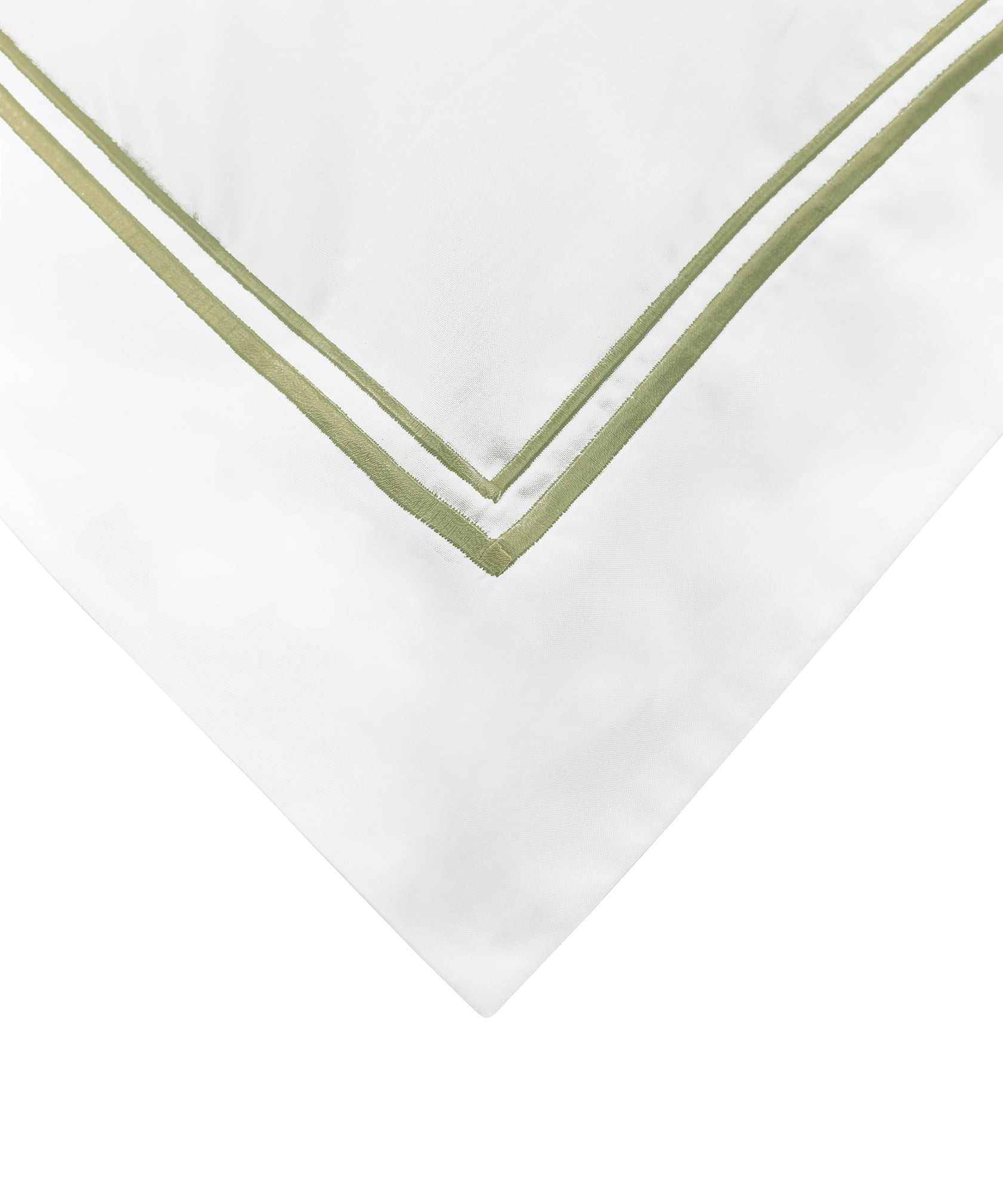 Pair of Evora Double Row Corded Pillowcases, Sage, Detail