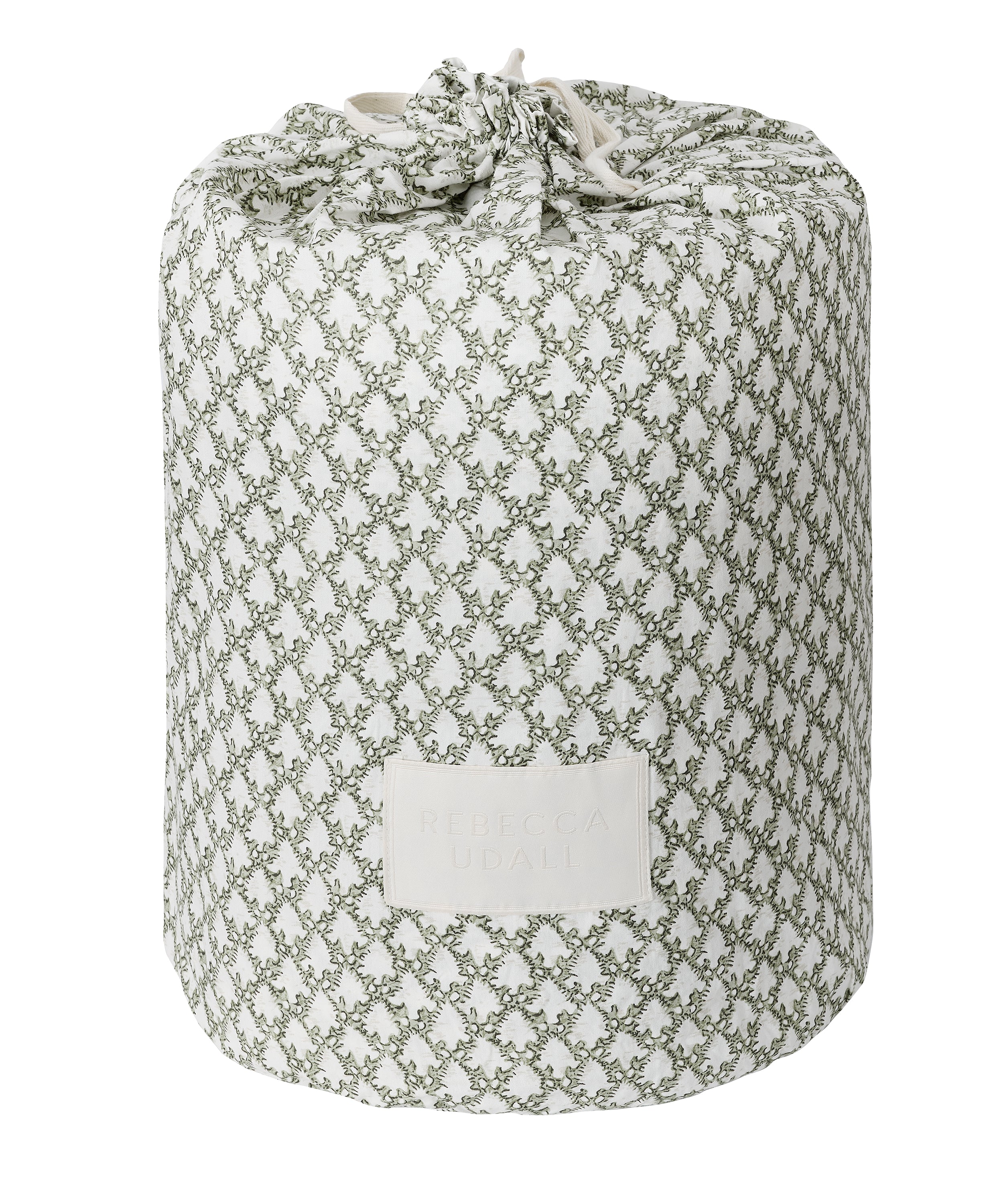 Clara Pleated Quilted Cotton Bedspread, Sage