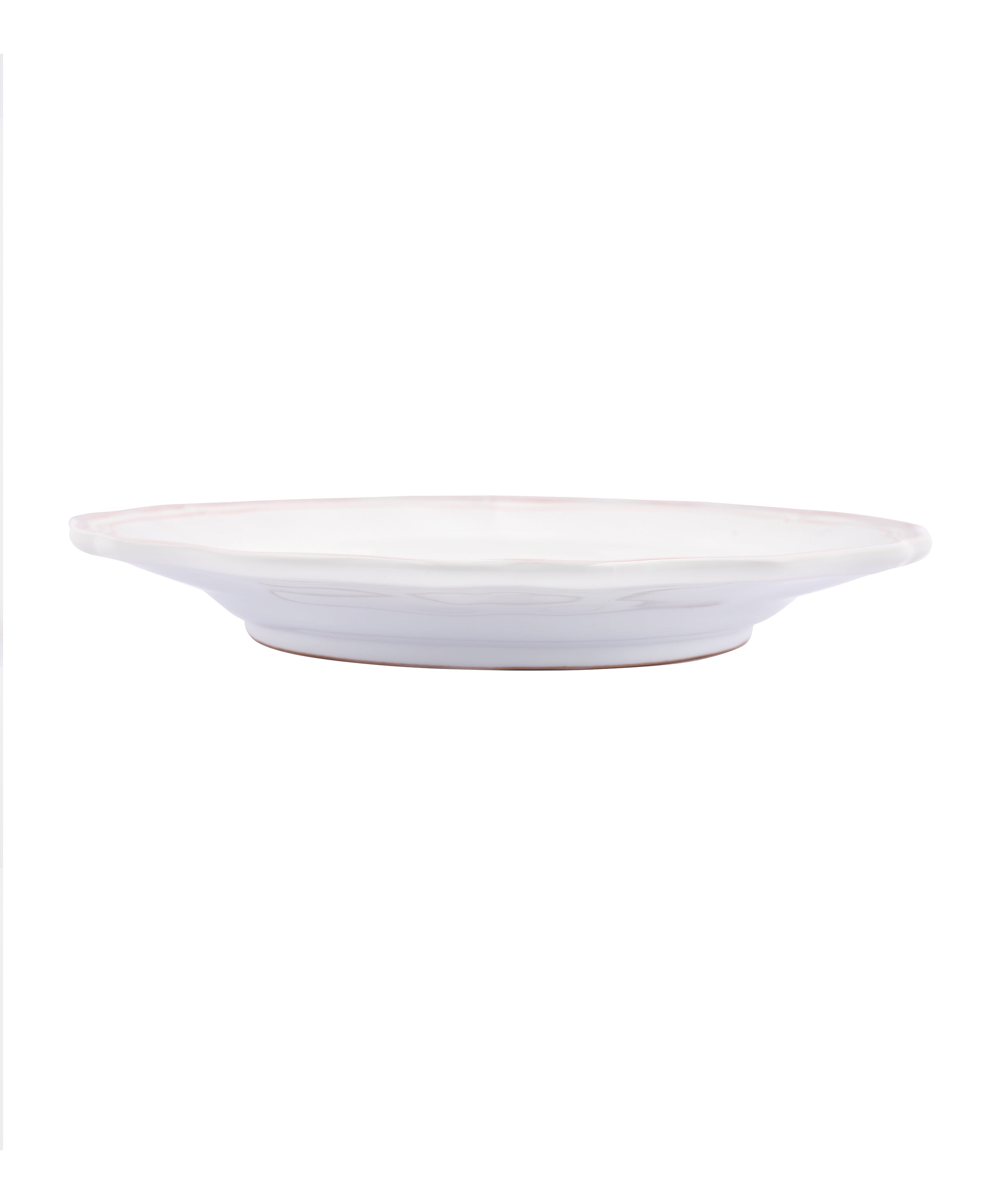 Zita Scalloped Crockery, Blush Pink, Dinner Plate, Cut Out