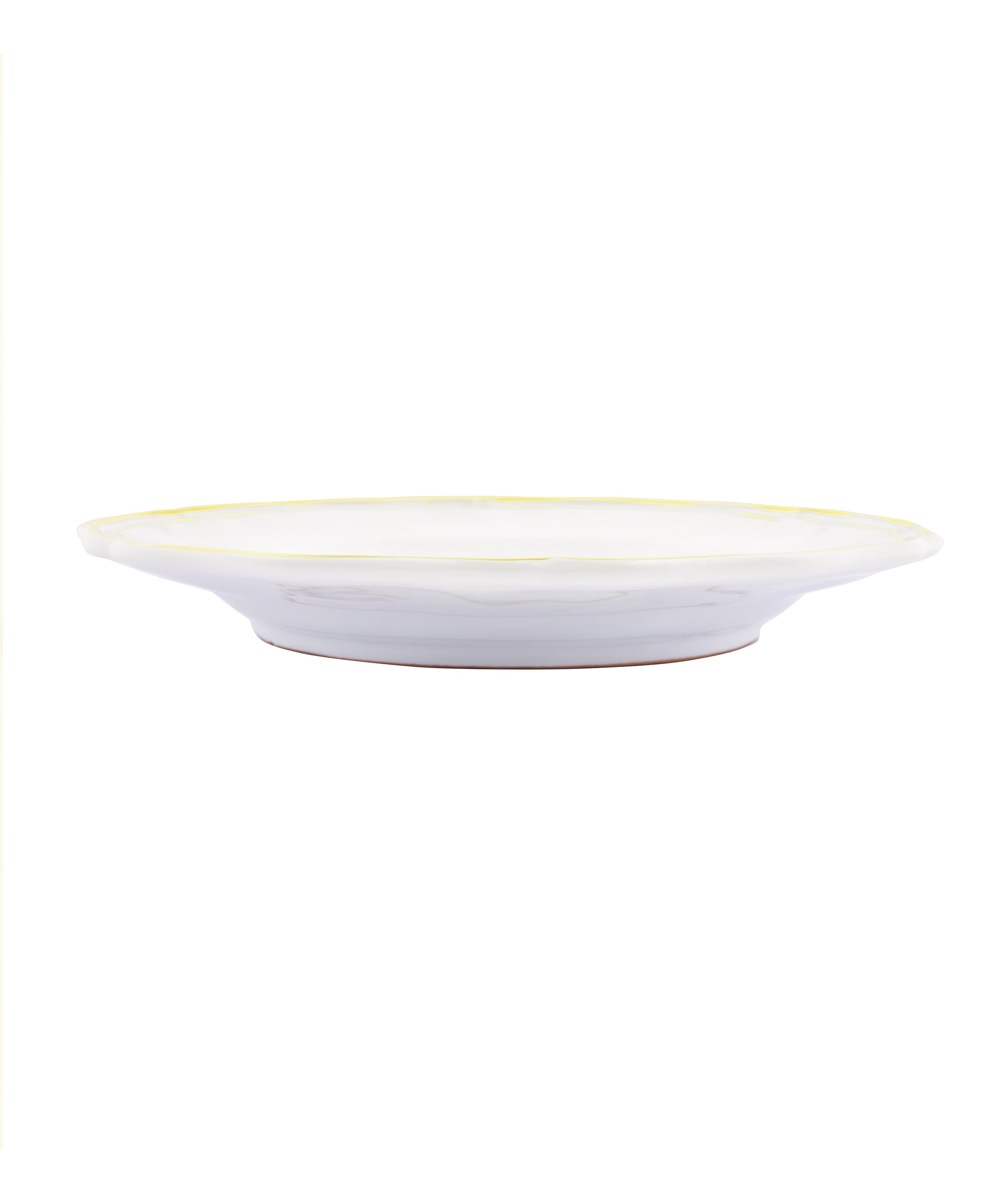 Zita Scalloped Crockery, Citrus Yellow, Dinner Plate, Cut Out