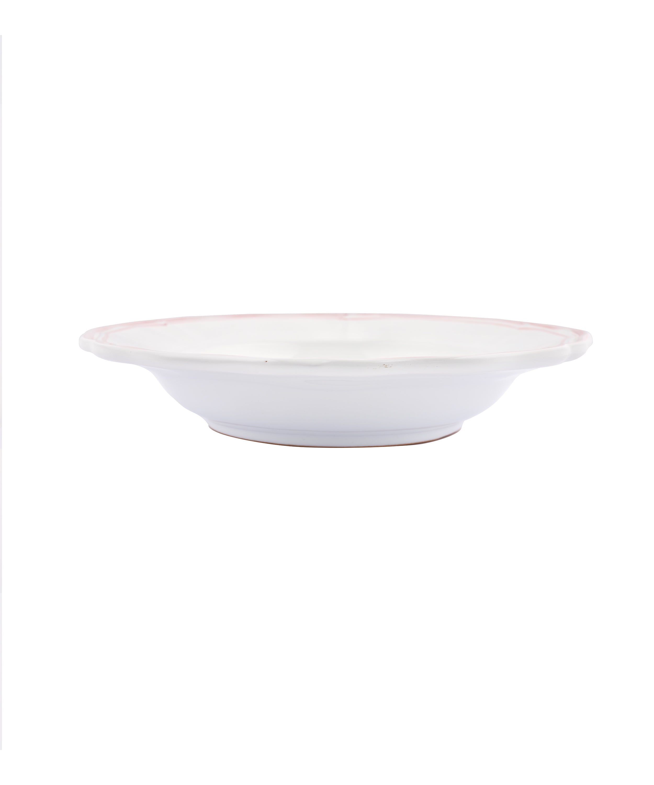 Zita Scalloped Crockery, Blush Pink, Pasta Bowl, Cut Out