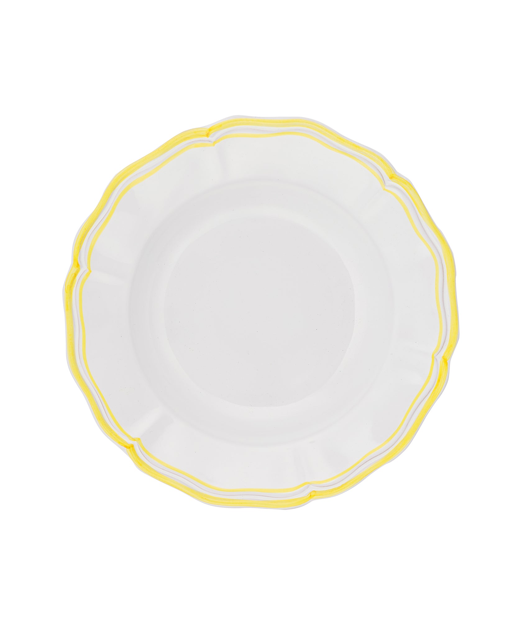 Zita Scalloped Crockery, Citrus Yellow, Dinner Plate