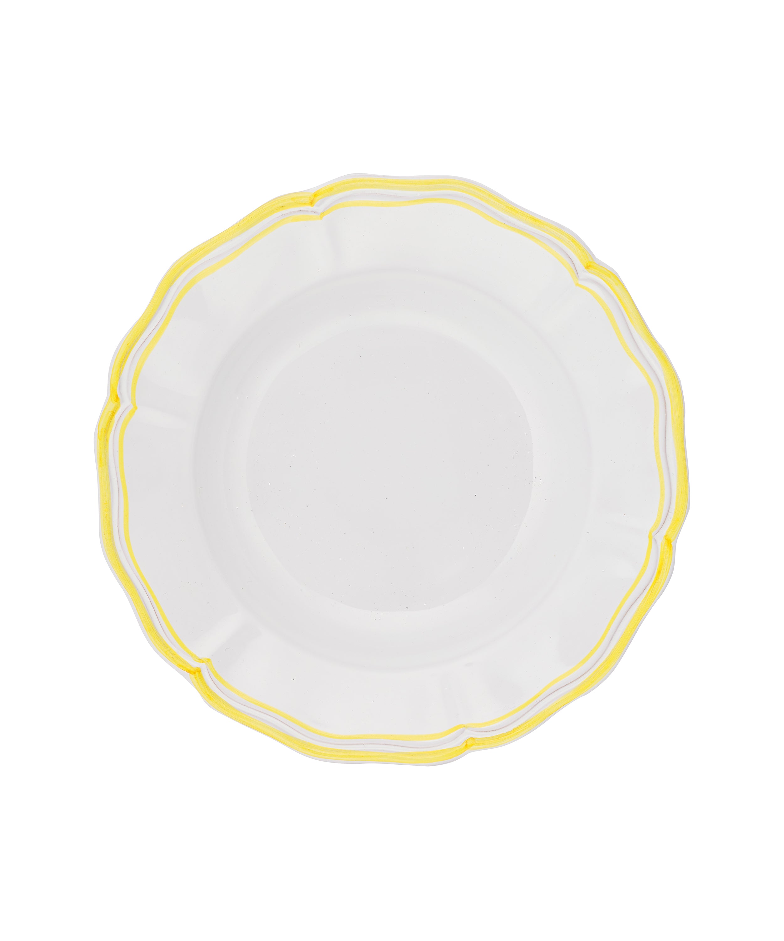 Zita Scalloped Crockery, Citrus Yellow, Dinner Plate