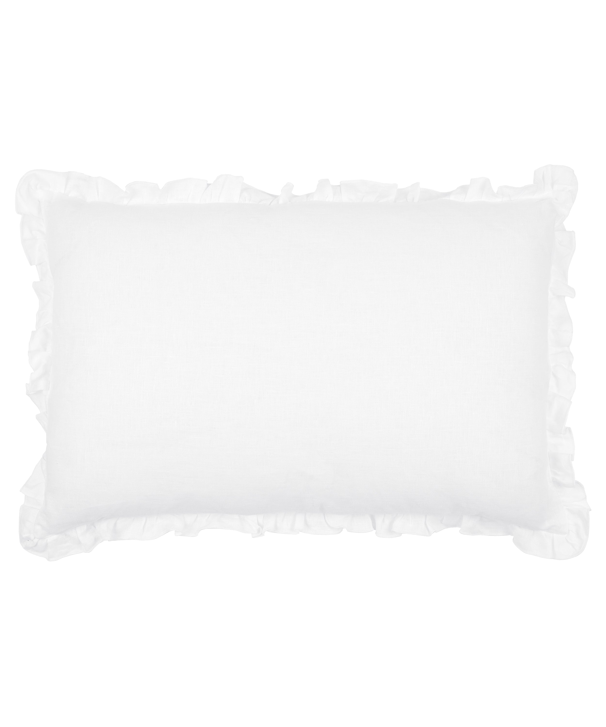 Rebecca Udall Ruffle 100% Linen Cushion Cover, White
