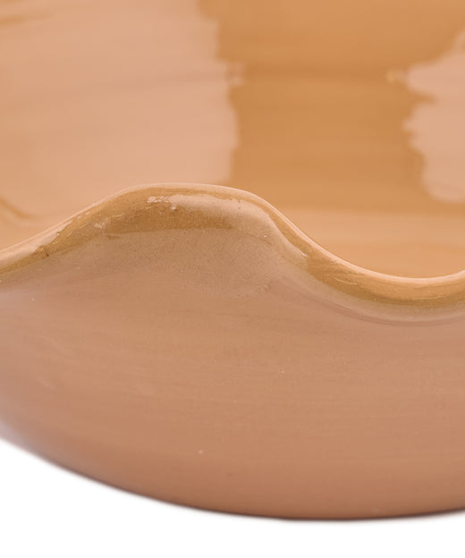 Rebecca Udall, Ruffle Handmade Hand Thrown Ceramic Bowl Terracotta Rim