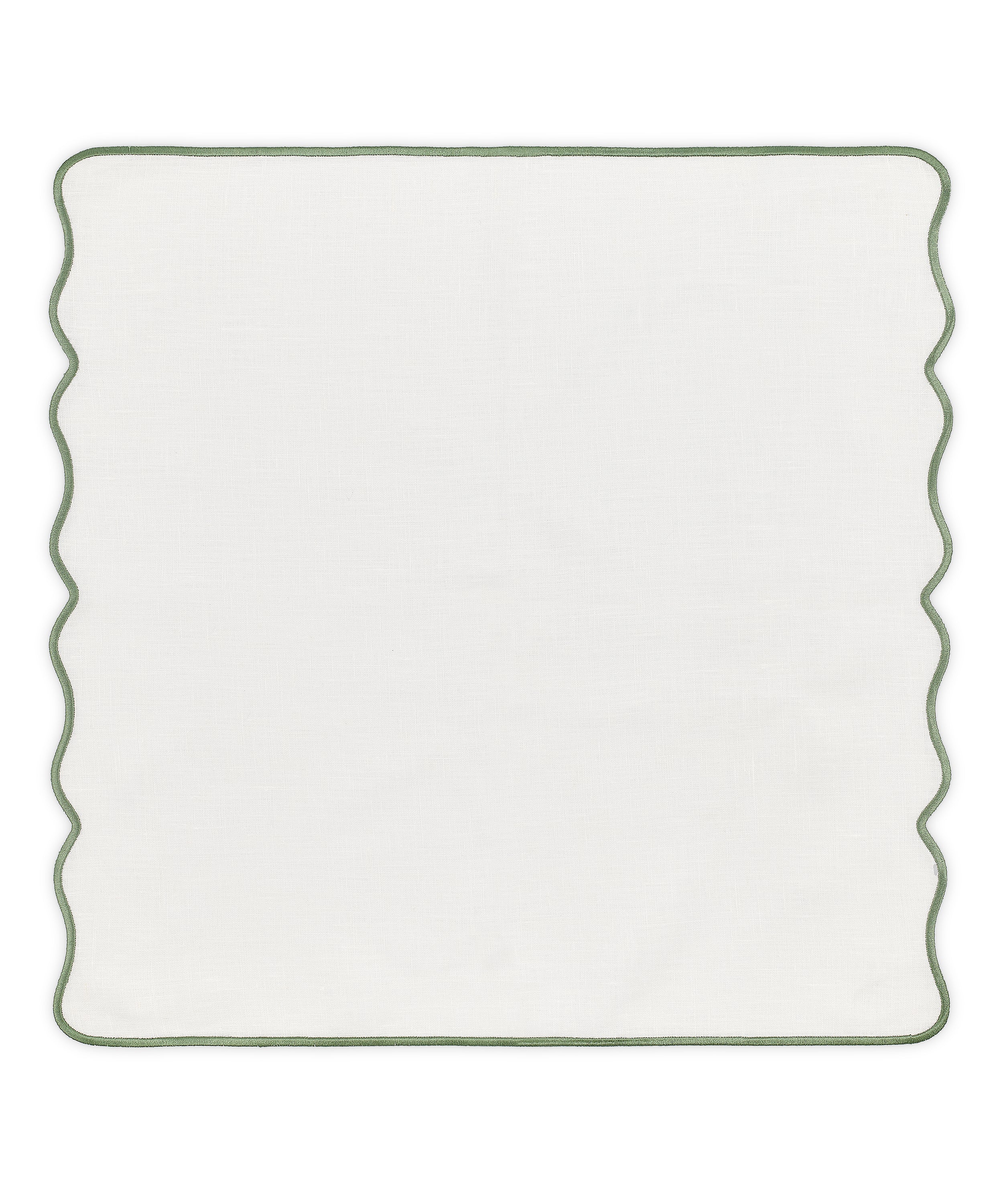 Rebecca Udall Scalloped Linen Napkin, Green