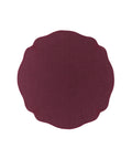 Set of 4 Martha Linen Placemats, Burgundy, Cut Outs