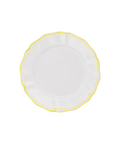 Set of 4 Zita Scalloped Dinner Plates, Citrus Yellow