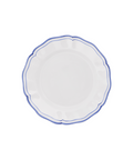 Set of 4 Zita Scalloped Dinner Plates, Marine Blue, Cut Out