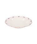 Set of 4 Olivia Scalloped Pasta Bowls, Raspberry Filet