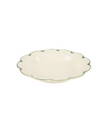 Set of 4 Olivia Scalloped Pasta Bowls, Green Filet