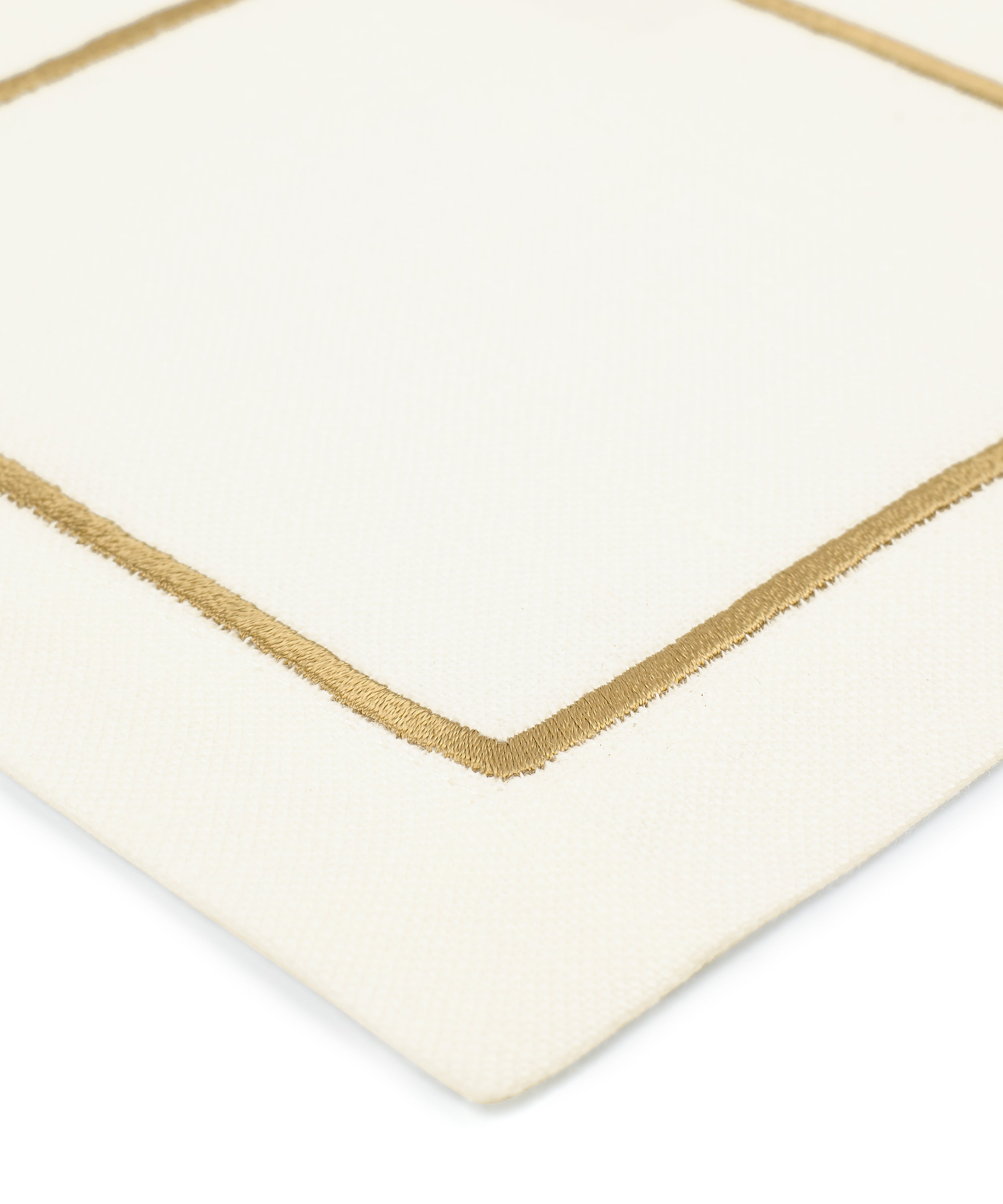 Rebecca Udall Set of 4 Sophie One Cord Cocktail Napkins, Gold Embroidery