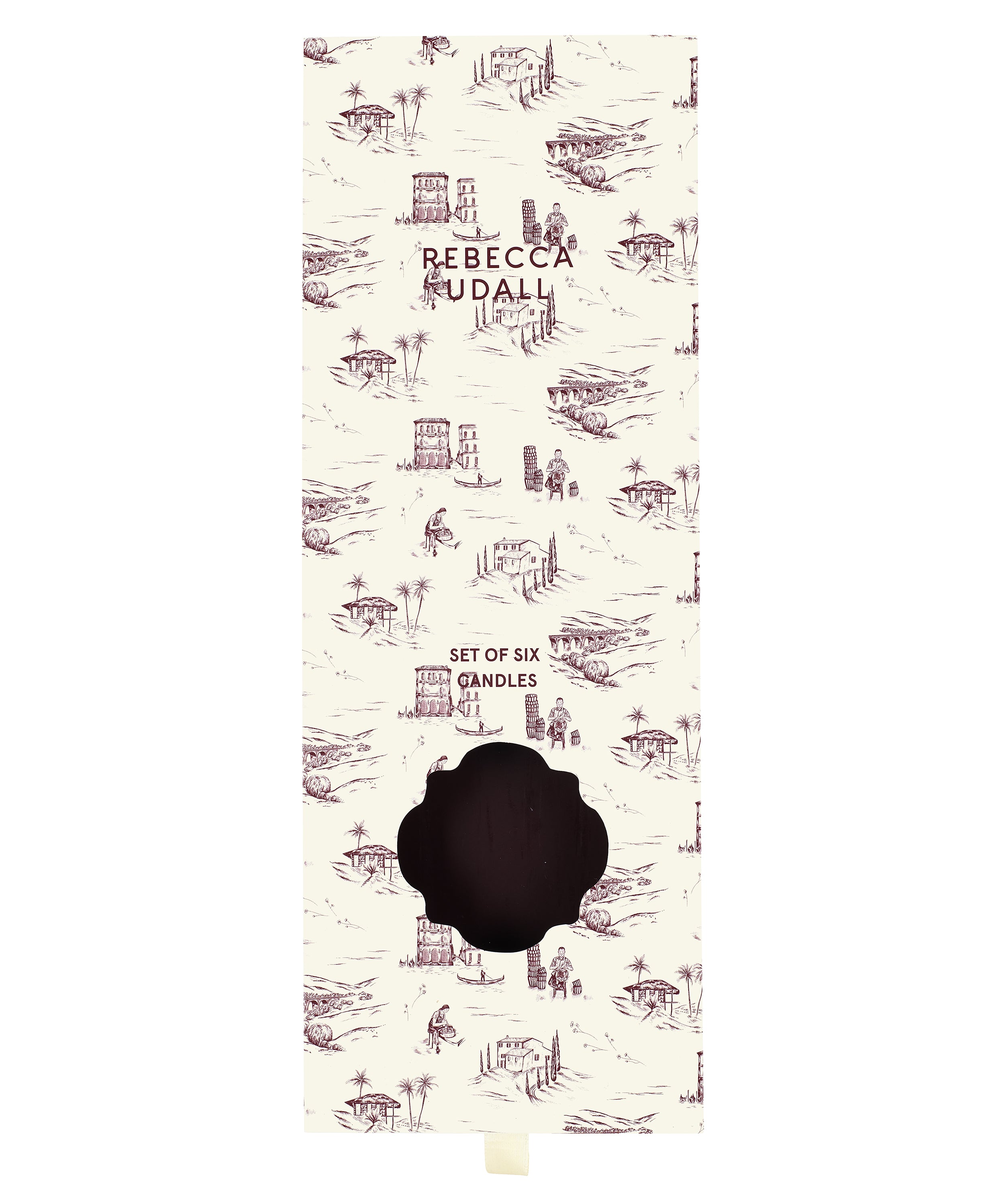 Set of 6 Danish Taper Candles, Terracotta