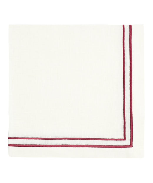 Rebecca Udall Sophie Classic Two Cord Napkin, Dark red