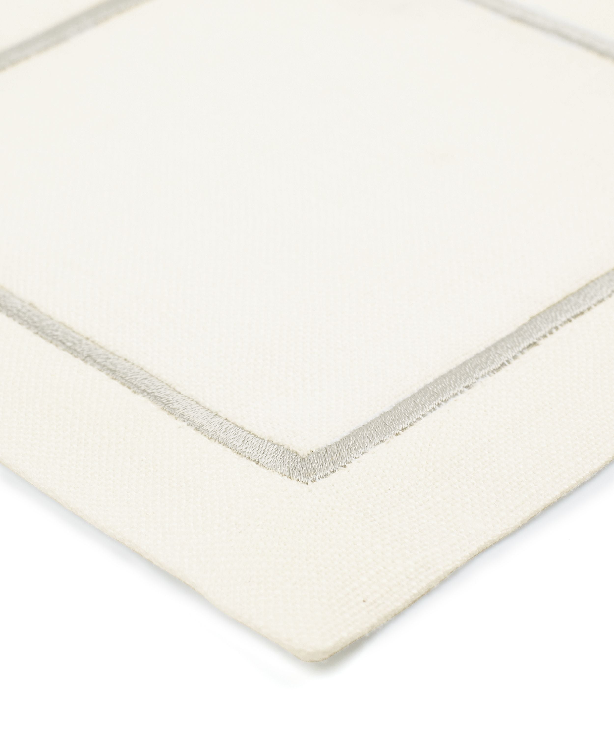 Rebecca Udall Set of 4 Sophie One Cord Cocktail Napkins, Natural Embroidery
