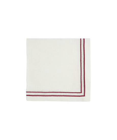 Sophie Classic Two Cord Napkin, Burgundy