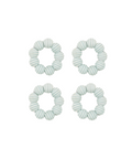 Rebecca Udall Set of 4 Striped Napkin Rings, Chalk Blue