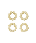 Rebecca Udall Set of 4 Striped Napkin Rings, Taupe