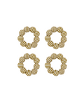 Rebecca Udall Set of 4 Striped Napkin Rings, Tobacco