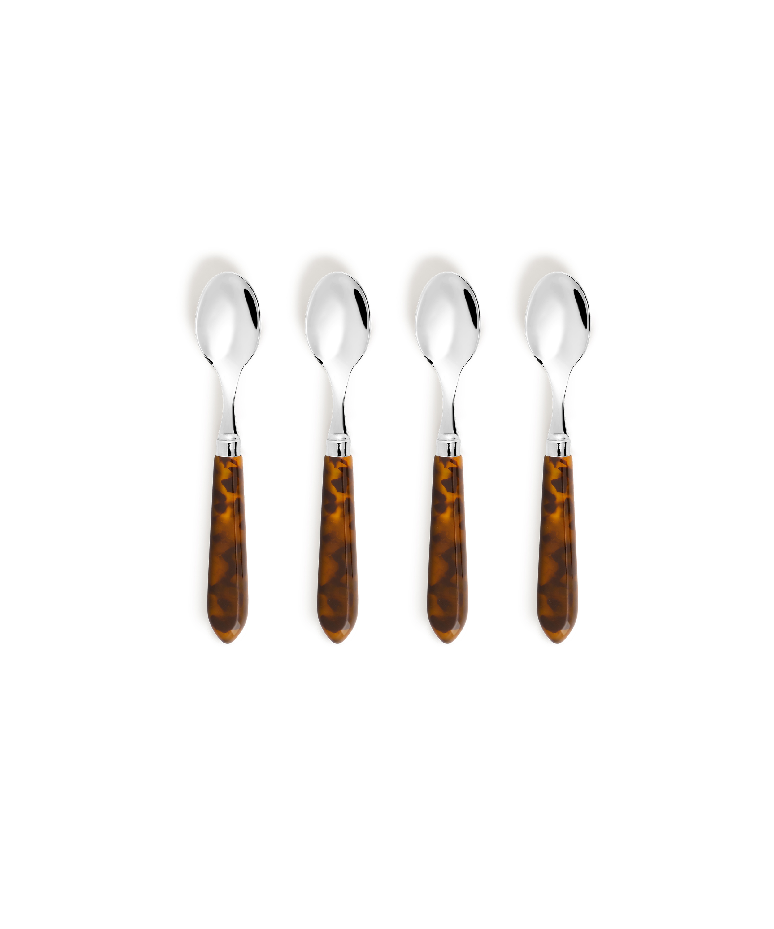 Rebecca Udall Set of 4 Classic Teaspoons, Tortoiseshell Handle