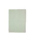 Victoria Striped Linen Tablecloth, Fir Green