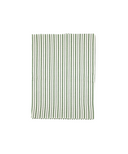 Victoria Striped Linen Tablecloth, Fir Green