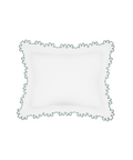 Thea Scalloped Boudoir Pillowcase, Fern
