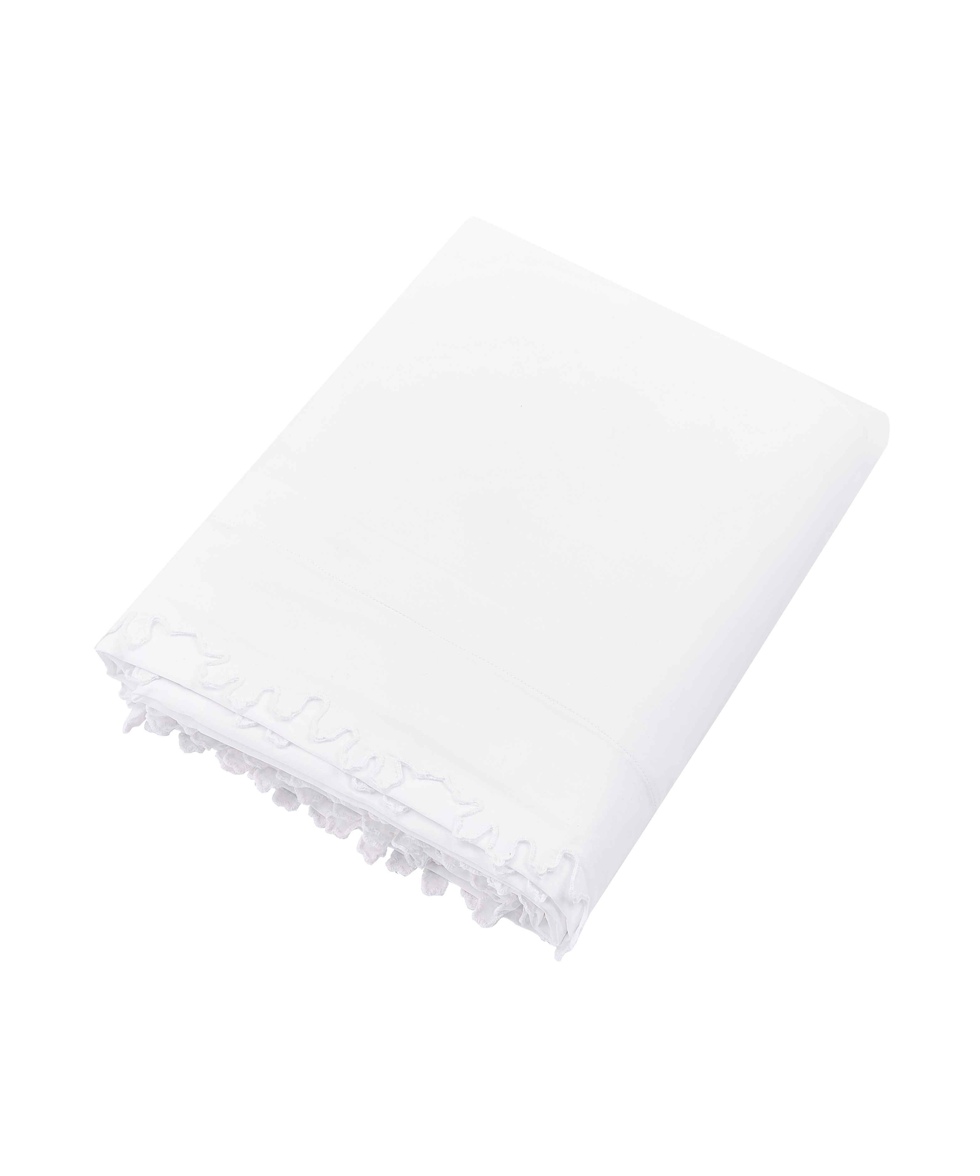 Thea Scalloped Bed Linen, White