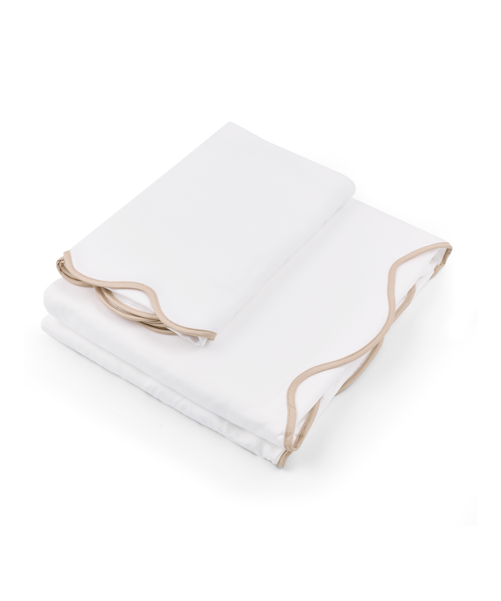 Alexandra Wavy Scalloped Bed Linen, Plaster Pink, Cut Out