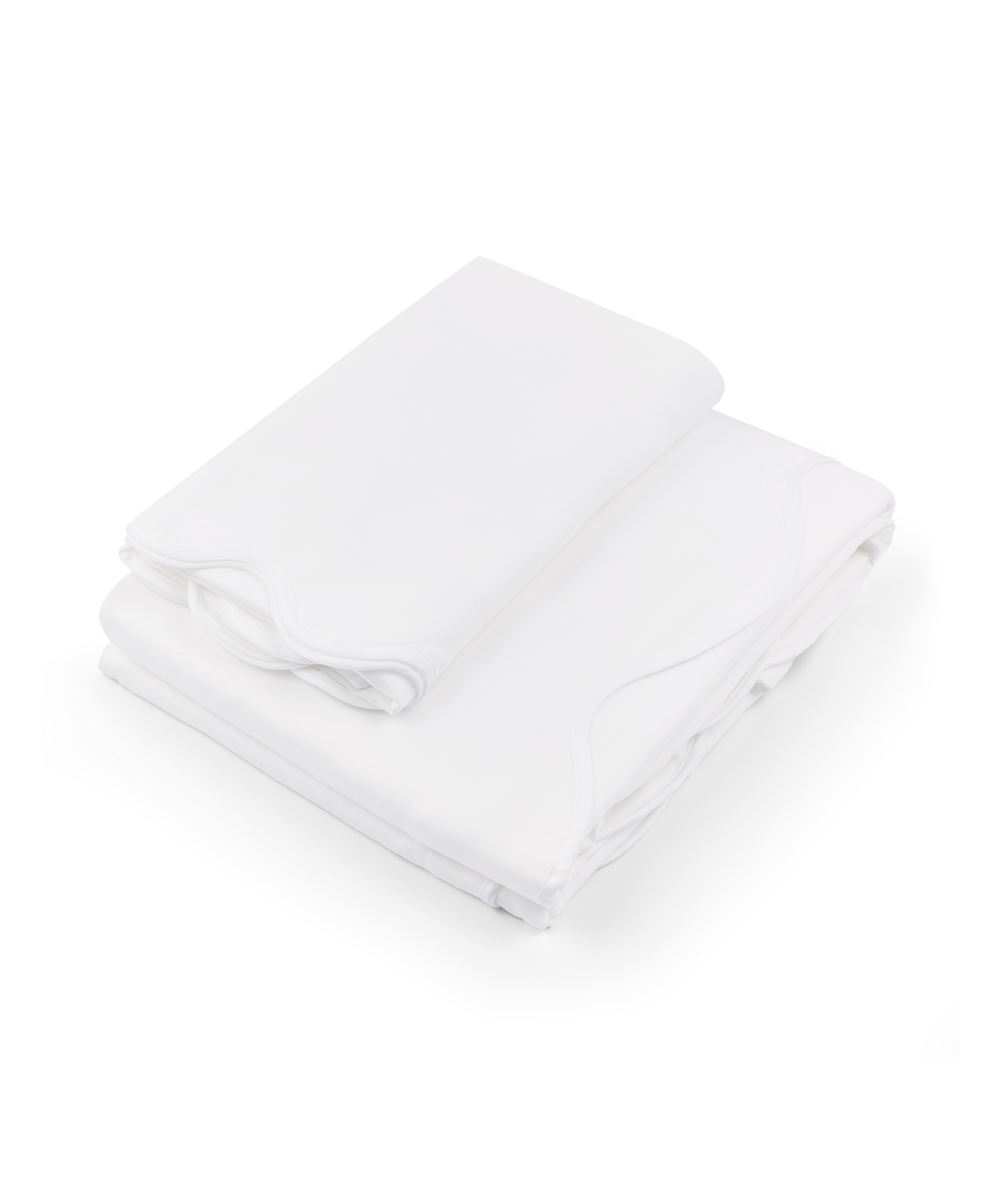 Alexandra Wavy Scalloped Bed Linen, White, Cut Out