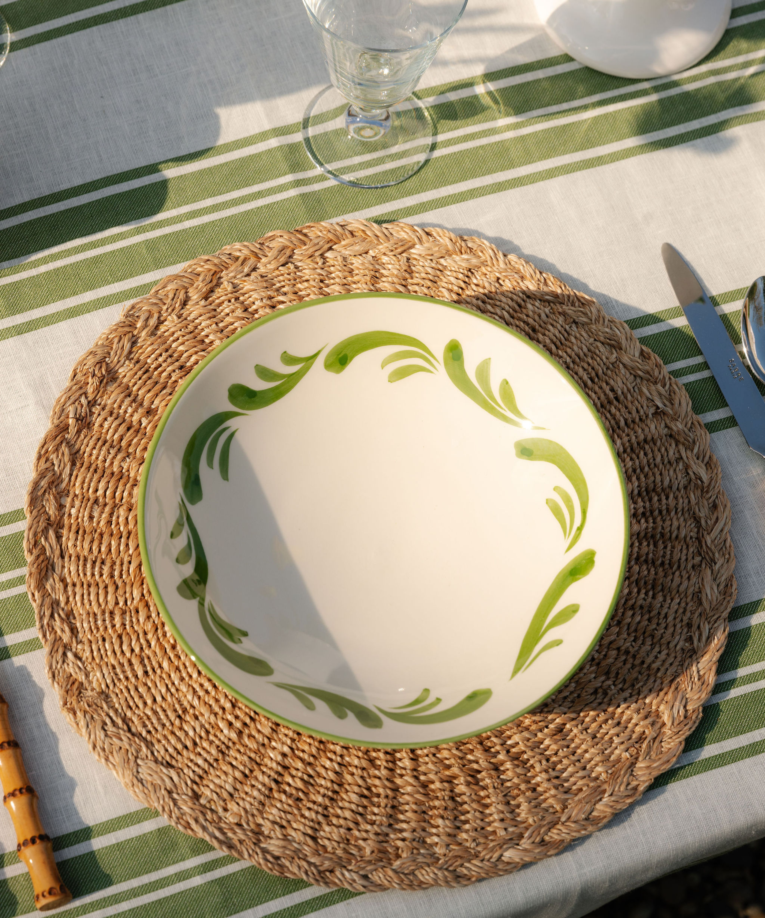 Celia Pasta Bowl, Leaf Green