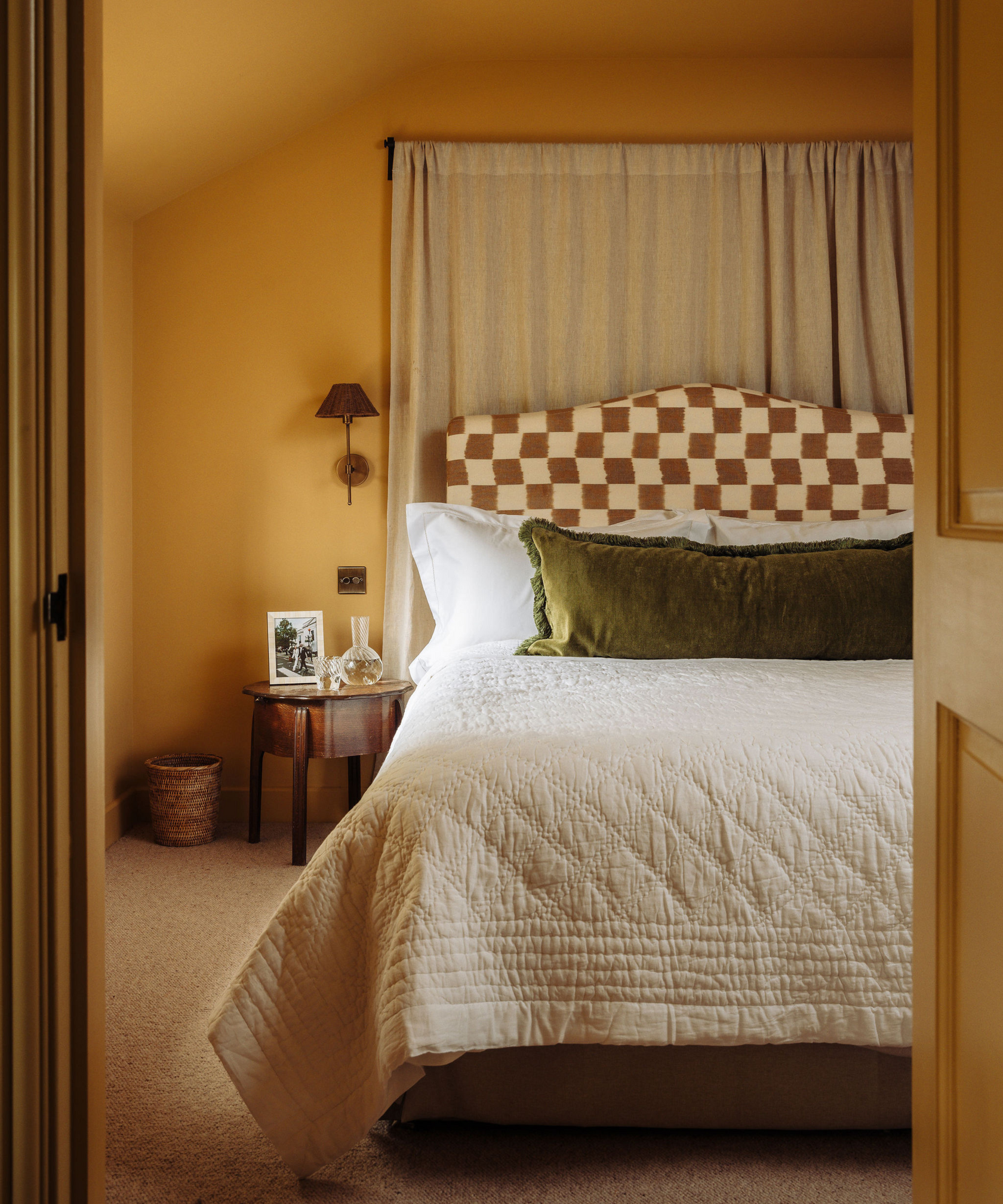 Porto Hemstitch Duvet Cover, Straw