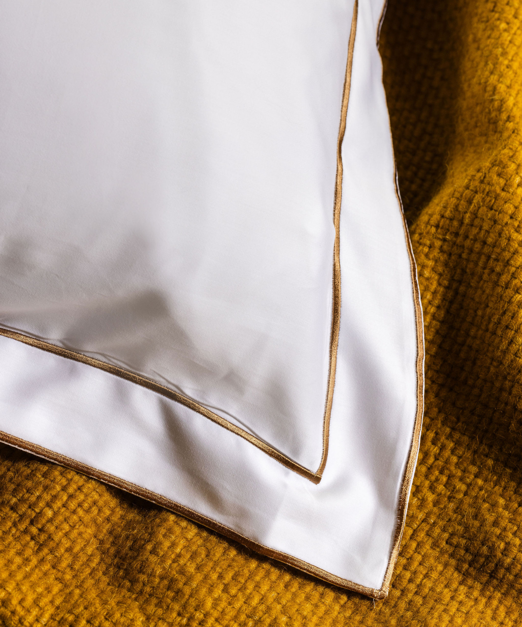 Pair of Frame Pillowcases, Bronzed Umber