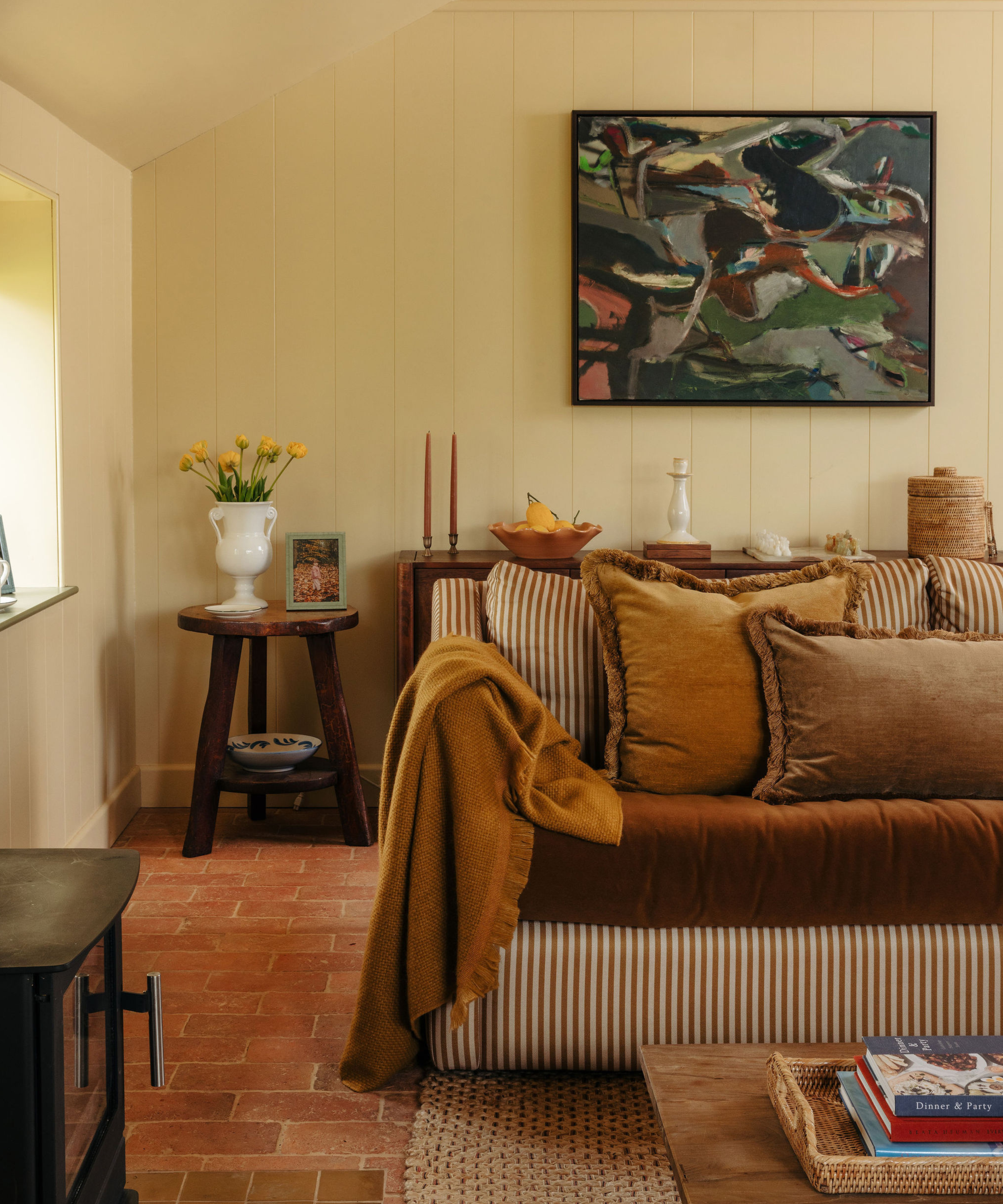 Lola Linen Velvet Fringed Square Cushion, Straw