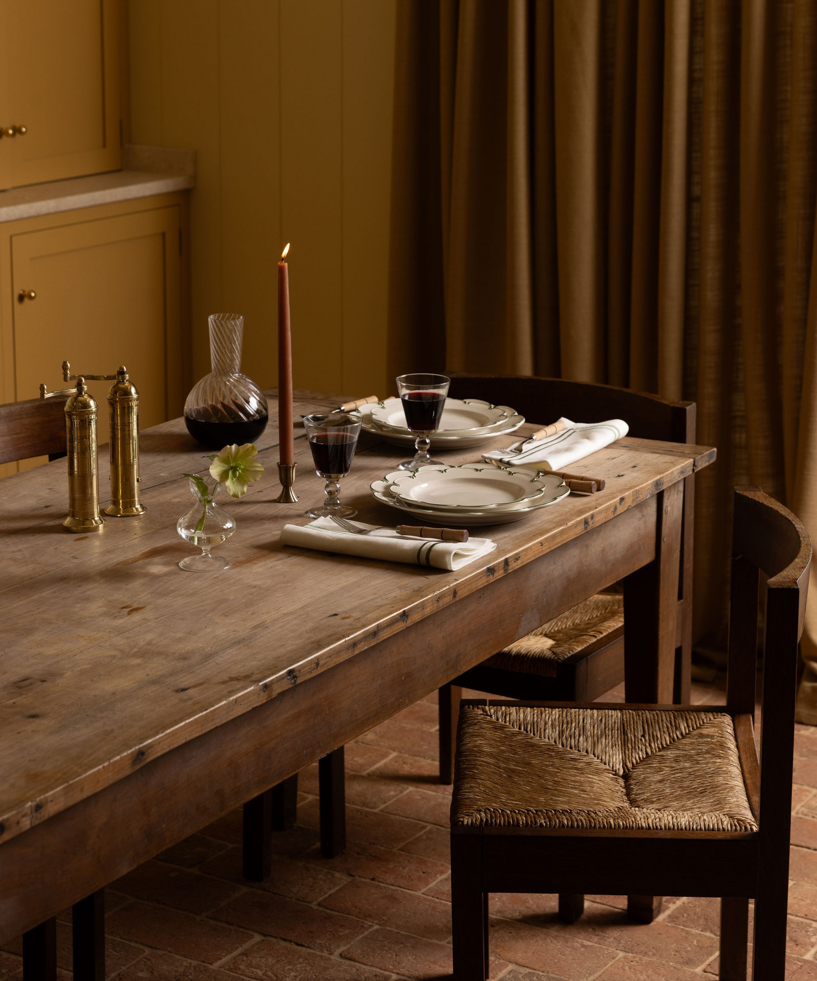 Brass Salt & Pepper Mill Set