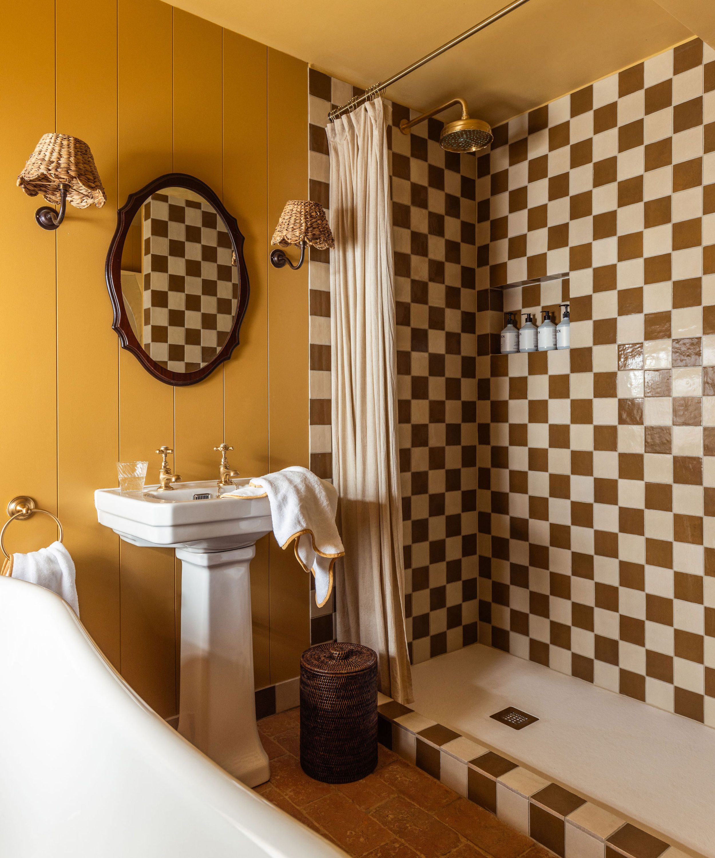 Pair of Rippled Tumblers, Bathroom